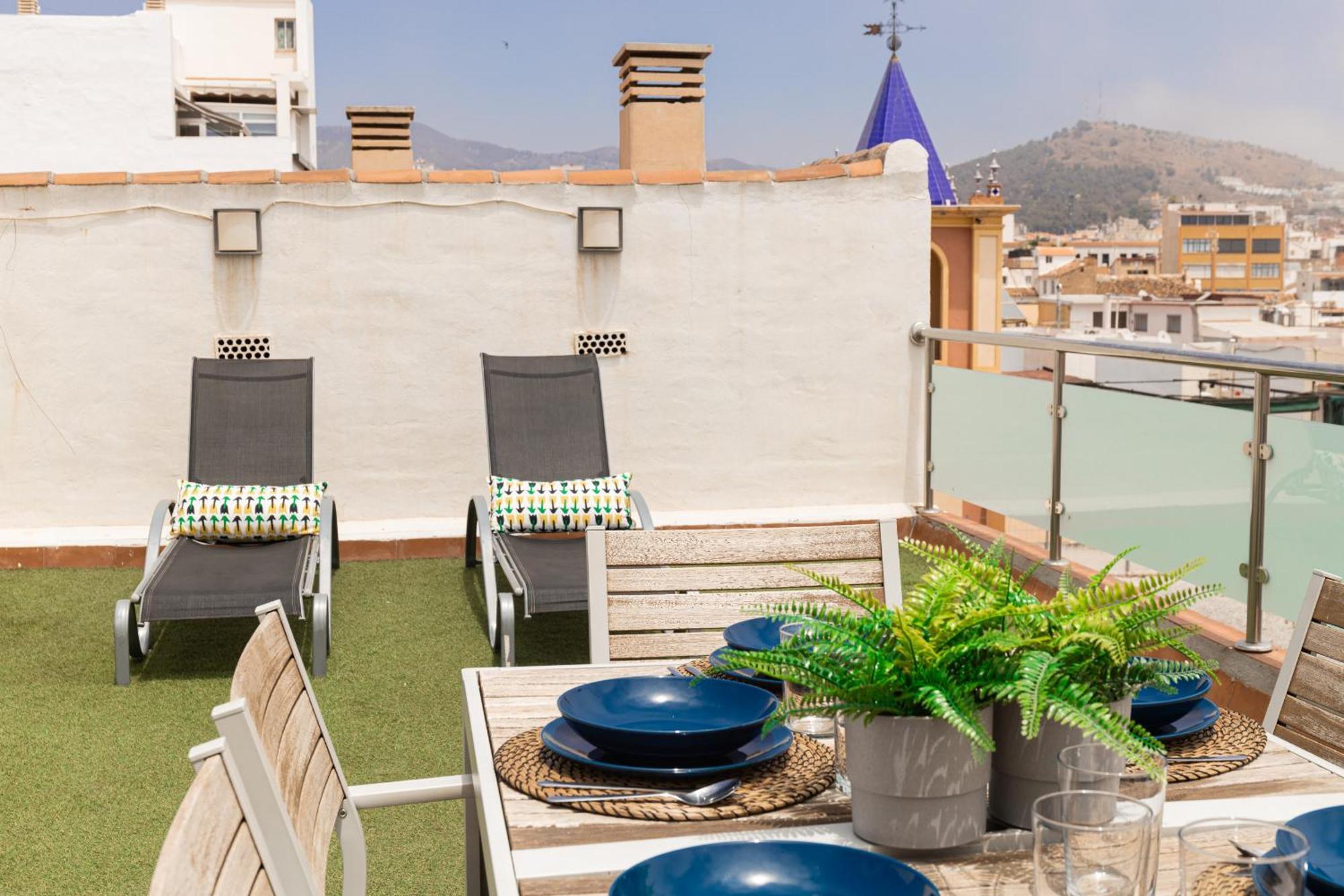C103 - Sunny Terrace, Old Town Views Apartment Malaga Ngoại thất bức ảnh